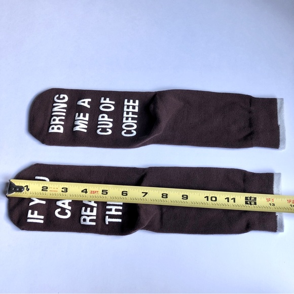 2/$20 NEW Coffee Socks If You Can Read This Bring Me A Cup of Coffee Women NWOT - Picture 4 of 12
